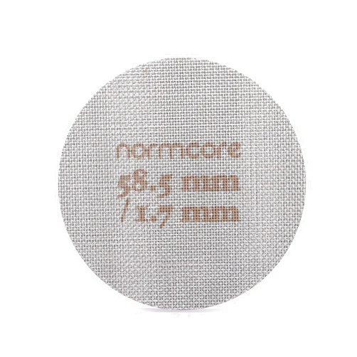 Normcore 58.5mm Puck Screen - Lower Shower Screen - Metal Coffee Reusable Filter for Espresso Portafilter Filter Basket 58mm - 1.7mm Thickness 150μm - 316 Stainless Steel
