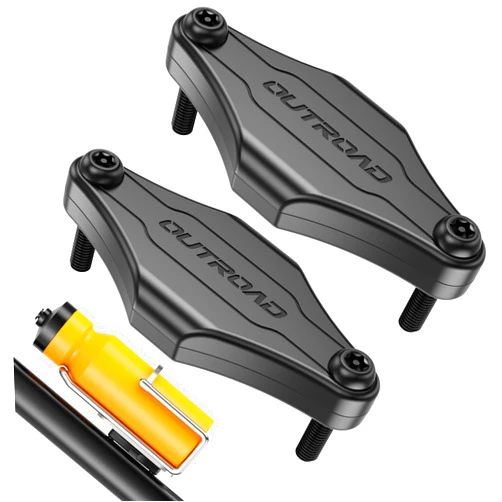 CITYWAY Waterproof Bike Mount for AirTag, Hidden Under Bottle Cage | M5 Black Security Screws | Light Weight, Inconspicuous Security (2 Pack-Black)