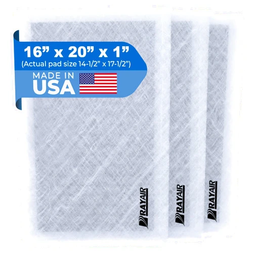 RAYAIR SUPPLY 16x20 Replacement Filter Pads Designed to Fit MicroPower Guard Air Cleaner 16x20 Refills (3 Pack) WHITE