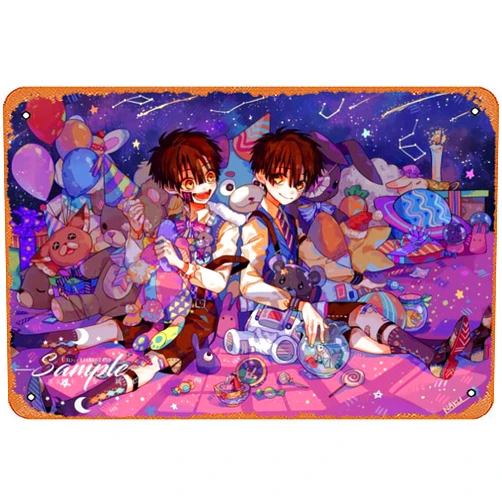 VEGICKEN Hanako-kun, Yugi Tsukasa, Mokke, Jibaku Shounen Hanako-kun - 8 X 12 Inch Retro Tin Sign