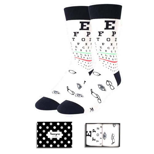 HAPPYPOP Optometrist Gifts for Men - Optometry Gifts Eye Doctor Gifts Optician Gifts Optician Themed Gifts, Eye Chart Socks Optometry Socks