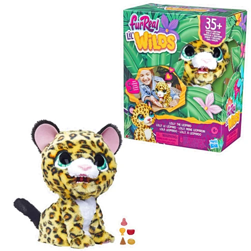 FurReal Lil’ Wilds Lolly The Leopard Interactive Animatronic Plush Toy: Electronic Pet with 40+ Sounds and Reactions; for Kids Ages 4 and Up