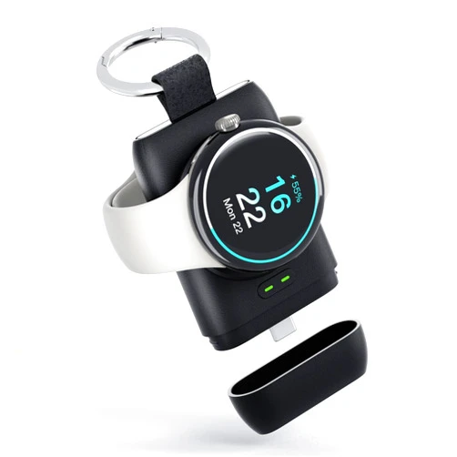 leChivée for Pixel Watch Charger, 1400 mAh Portable Google Watch 1 Charger (Not for Pixel Watch 3/2), Wireless Charger for Pixel Watch with Keychain, USB C Magnetic Travel Pixel Watch Charging Stand
