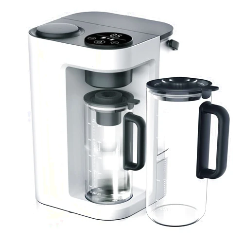 Bluevua RO100ROPOT-Lite(UV) Countertop Reverse Osmosis Water Filter System, White, with One Extra ROPOT-LITE Replacement Carafe, Bundle