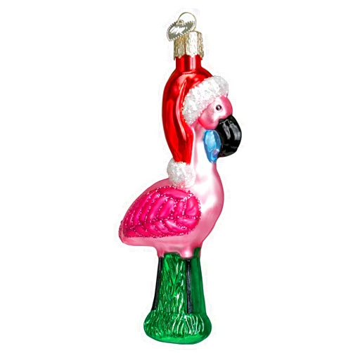 Old World Christmas Zoo and Wildlife Animals Glass Blown Ornaments for Christmas Tree Yard Flamingo