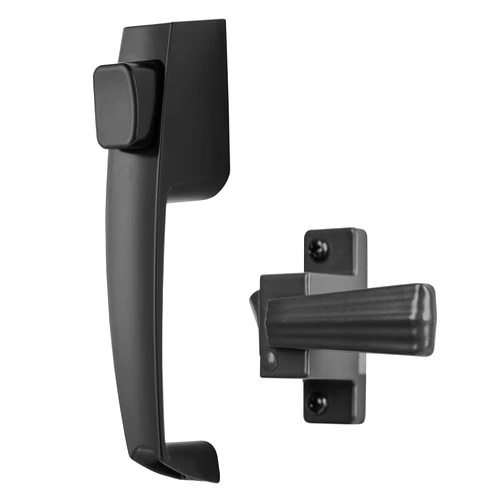 Wright Products V333BL Tie Down Push Button Door Latch for Screen and Storm Doors, Black