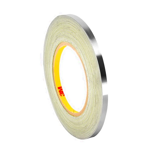 3M - 3/4-5-420 420 Dark Silver Lead Foil Tape - 0.75 in. x 15 ft. Roll, Conformable Tape, Rubber Adhesive, Linered. Electrically and Thermally Conductive Tape [1 Roll]