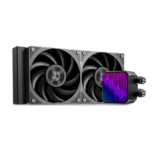 ID-COOLING DX240 MAX Liquid CPU Cooler 240mm ARGB AIO Cooler, 38mm Thick Radiator, 2X 120mm High-efficient Fans Zero RPM Support, Intel LGA1851/1700/1200/115X & AMD AM5/AM4, TDP 300W