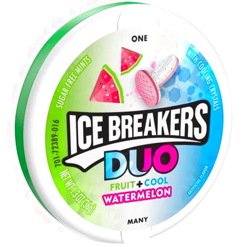 ICE BREAKERS DUO Watermelon Flavored Mints (Pack of 4)