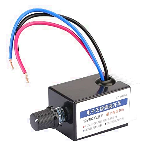 FTVOGUE DC 12V/24V Universal Motor Speed Controller Switch for Car Truck Fan Heater Control