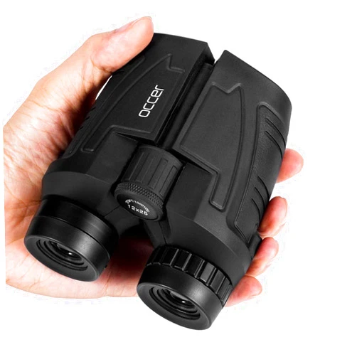 Occer 12x25 Compact Binoculars for Adults and Kids - Large Eyepiece Waterproof Binoculars for Bird Watching - High Powered Easy Focus Binoculars with Low Light Vision for Outdoor Hunting Travel