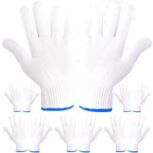NRDBEEEC Work Gloves Hand Working Gloves Safety Grip Protection Work Gloves Men Women BBQ Thicker Knitted Cut Repair Gloves