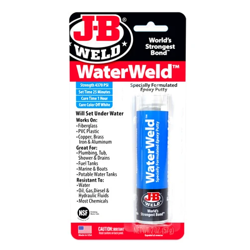 J-B Weld 8277 WaterWeld Epoxy Putty Stick - 2 oz., Off White