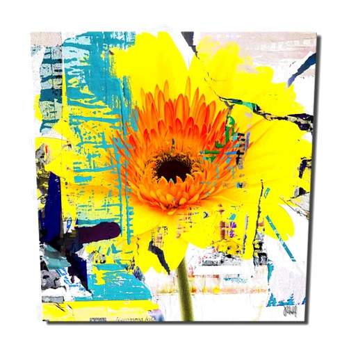 Ready2HangArt 'Painted Petals LXXXIII' Canvas Wall Art Overall Size: 16 in. h x 16 in. w