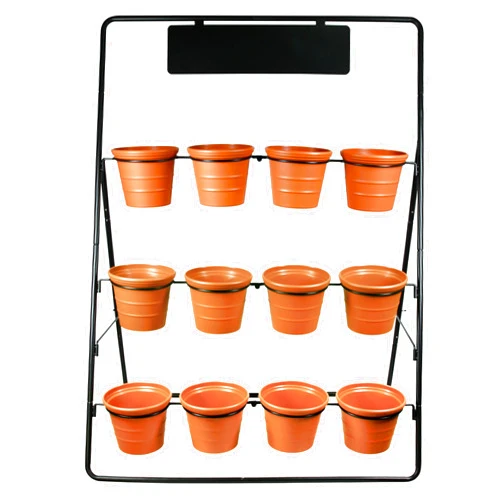 Sunnyglade 3-Tier Metal Plant Stand Rack Multiple Flower Pot Holder Shelf Ladder Plant Display Shelf With 12 Pots For Indoor Outdoor Patio Garden Corner Balcony Deck