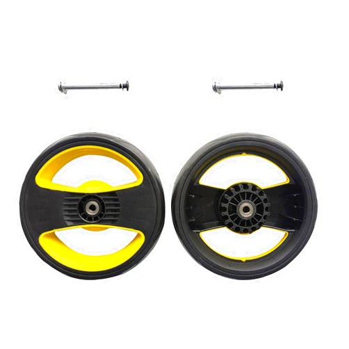 Yoetaun 2 Pieces Pushchair Wheels Baby Stroller Front Wheels Baby Stroller Back Wheels Strollers Wheel Set Plastic Material Stroller Accessories