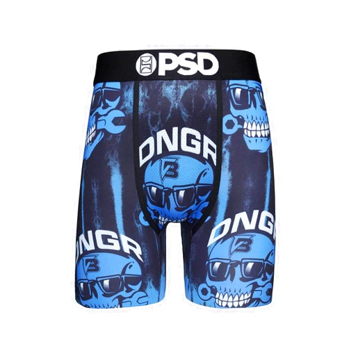 PSD Men's Dngr Logo Dye Boxer Briefs, Black, M