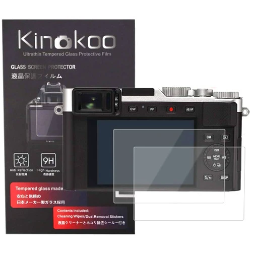 kinokoo Screen Protector for Leica D-Lux/D-Lux 7 Camera, 0.25mm 9H Hardness Tempered Glass Film Crystal Clear Film for Leica D-Lux/D-Lux 7- Bubble-free/Anti-scratch(2 pack)