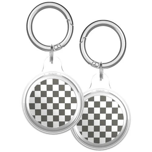 XtremePads Case, Compatible with Apple Airtags Finder - Protective Soft TPU Keychain Cover, for Pets, Bags, Keys ( Checkerboard Pattern Design )