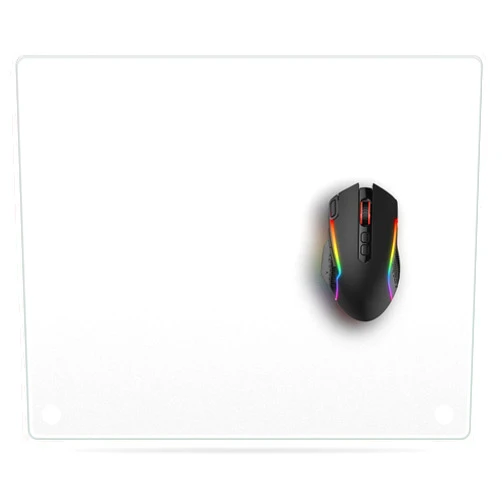 LADIHAB Gaming Glass Mouse Pad Hard Mousepad Professional 3.0 Waterproof Durable and Ultra Smooth Large Glass Mouse Mat with Improved Precision and Speed