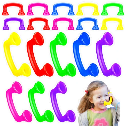 Honoson Whisper Reading Phones Auditory Feedback Reading Phone Classroom Hear Myself Sound Phone Colored Speech Therapy Toy Tool for Children Accelerates Reading Fluency and Pronunciation (18 Pcs)