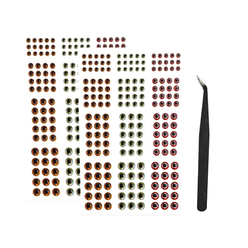 Mimilure 2D/3D/4D/5D Fishing Eyes Oval Pupil Fishing Lure Eye for Making Fishing Lure and Fly Tying