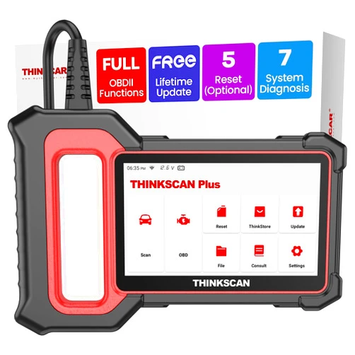 THINKCAR OBD2 Scanner, ThinkScan Plus S7 ABS,SRS,ECM,TCM,BCM,AC,IC System Diagnostic Scan Tool with 5 Special Services Options, Cover 94 Car Brands Code Reader, FCA AutoAuth, Wireless Update
