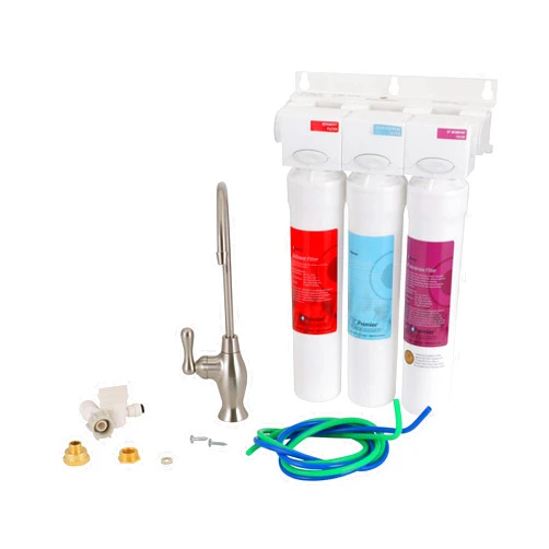 Watts Premier Pure UF-3 Three-Stage Under Counter Ultra Filtration System, Filter-Pure Module, Push Button Water Filters: Sediment Filter, LVOC Carbon Filter, UF Membrane, WQA Certified