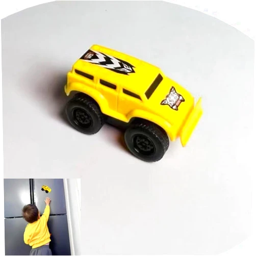 sanjimida Inertial Driven Anti Gravity Climbing on Iron Objects, car Toys (Yellow)
