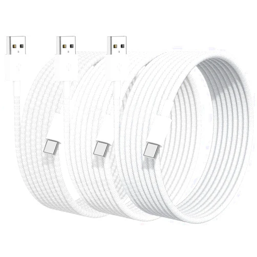 MITSUGAWA [MFi Certified] iPhone 16 15 Fast Charger Carplay Cable , 3Pack 6Ft 60W USB A to USB C Woven Fast Charging Cable Type C Auto Link Car Connect Screen Data Sync for iPhone 16,15,Galaxy/iPad/Pixel