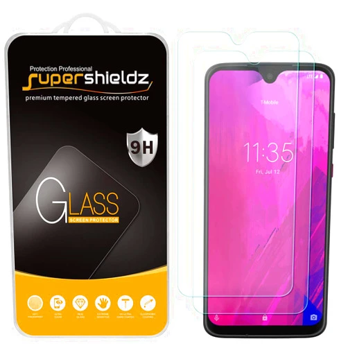 Supershieldz (2 Pack) Designed for T-Mobile (Revvlry Plus) Tempered Glass Screen Protector, Anti Scratch, Bubble Free