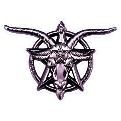 Pinstant Hail Satan Satanic Pentagram Baphomet Goat's Head 666 Devil Demon Lucifer Beelzebub Wiccan Witch Witchcraft Black Philip 2
