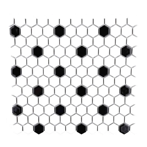 SomerTile FXLMHWBD Retro Hexagon Porcelain Mosaic Floor and Wall Tile, 10.25