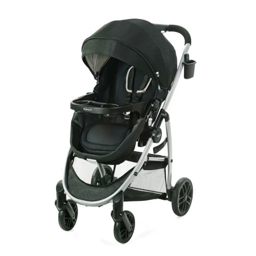 Graco Modes Pramette Stroller, Baby Stroller with True Pram Mode, Reversible Seat, One Hand Fold, Extra Storage, Child Tray, Pierce