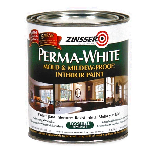 Zinsser Latex Acry InteriorWhite, Eggshell, 1 qt
