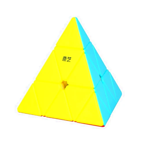 Roxenda Pyramid Speed Cube, 3x3x3 Qiming Pyramid Speed Cube Triangle Cube Puzzle Magic Cube (Stickerless)