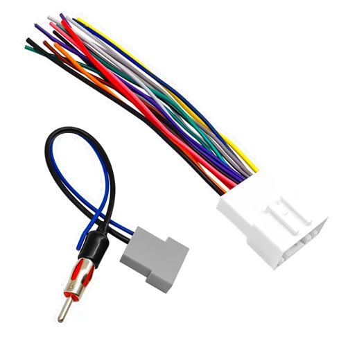Lunwag Radio Wiring Harness Connector, Antenna Adapter Compatible with 2007-2019 Nissan/2008-2013 Infiniti/2008-2013 Subaru w/Antenna Adapter Install Aftermarket Stereo CD Receiver Cable Connector Kit