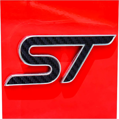 BocaDecals.com BocaDecals Carbon Fiber Emblem Insert Decals - Set of 2 - Compatible with and Fits Ford Focus ST 2013-2020 Model Years (Black Carbon Fiber)