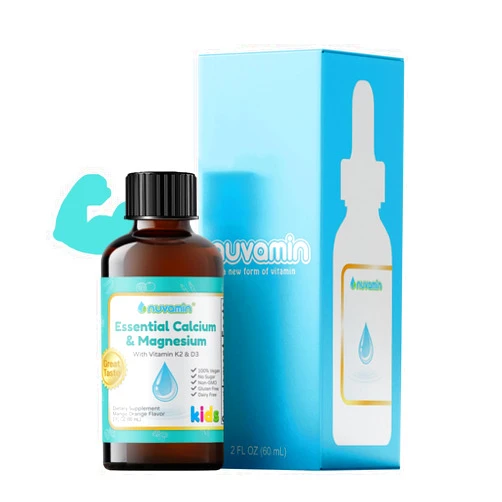 Nuvamin A New Form of Vitamin Nuvamin – Liquid Calcium & Magnesium Drops for Baby, Toddlers, Kids, & Adults, 2Fl.Oz (60ml), 30 Daily Servings. Great Taste - All Natural - Vegan - Superior Absorption