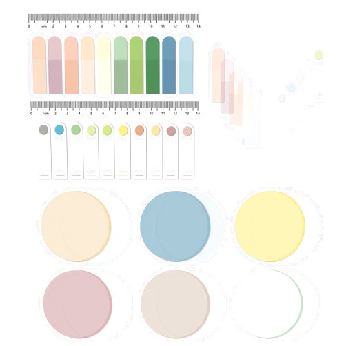 BAYTORY 700 Sheets Pastel Round Transparent Sticky Notes, Cute Clear Waterproof See Through Memo Pad, Self-Adhesive Translucent Index Tabs for Annotating Books Note Taking Supplies