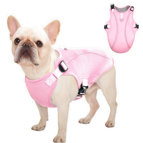 Kuoser Dog Cooling Vest, Dog Cooling Coat,Breathable Cool Coat for Medium Dogs,Dog Cooling Jackets, Reflective Dog Cooling Harness, Dog Summer Essentials Pink M