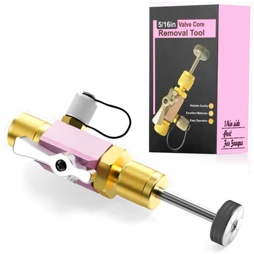 YUNPLE Valve Core Removal Tool for HVAC – Mega-Flow Vacuum Rated, 5/16