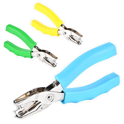Affisure 1 Hole Punch, 3 Pack Handheld Hole Paper Punch Puncher, 1/4 Hole Puncher, 6 Sheet Capacity, Single Hole Puncher with Soft Grip Handles, Suitable for School Office Home