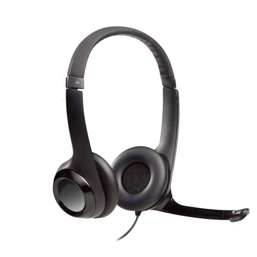 Logitech H390 Wired Headset, Stereo Headphones with Noise-Cancelling Microphone, Pack of 2