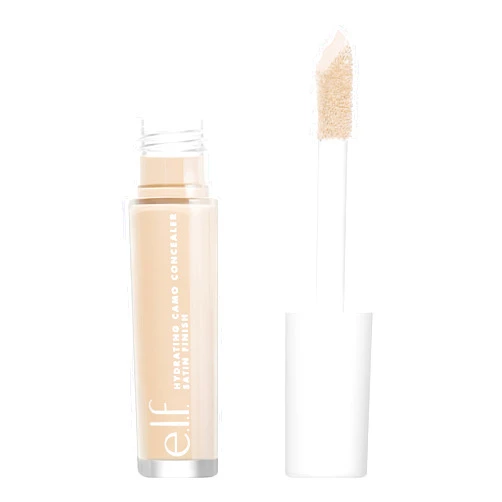 e.l.f. Hydrating Camo Concealer, Lightweight, Full Coverage, Long Lasting, Conceals, Corrects, Covers, Hydrates, Highlights, Light Ivory, Satin Finish, 25 Shades, All-Day Wear, 0.20 Fl Oz