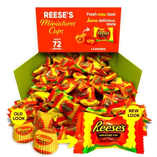 CHAIN & JO SWEETS Reeces Easter Peanut Butter Cups Miniatures 1.5 Pounds Approx 72 Pieces - Easter Basket Stuffers Individually Wrapped Easter Candy - Mini Peanut Butter Cups 1.5 Pouned Approx 72 pieces - Perfect for Easter Basket - Office Snacks and Chocolate Gifting - Reeces Mini Easter Candy Small Chocolate For Easter Basket Snacks Candy For Easter Season Easter Candy Gifts Kids Individually Wrapped Chocolate