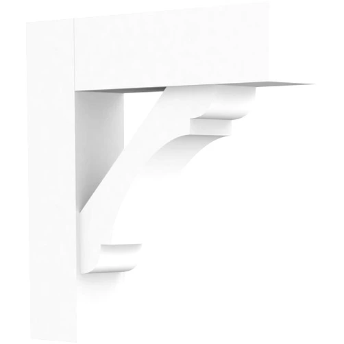 Ekena Millwork BKTP03X16X16OLY05 Standard Olympic Architectural Grade with Block Ends PVC Brackets, 3