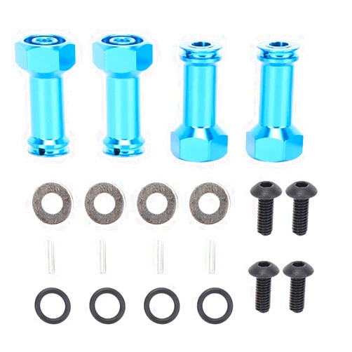RiToEasysports RC Car Extension Adapter, Aluminium Alloy 24mm Extension Adapter Wheel Hex Hub for Wltoys 1/14 144001 RC Car (Blue S1266B)