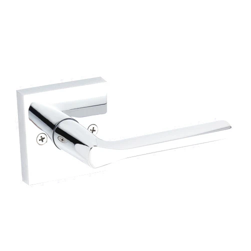 Kwikset 91570-023 Lisbon Single Dummy Door Handle Lever with Modern Contemporary Slim Square Design for Pantry or for Half-Dummy Application in Polished Chrome 4.23