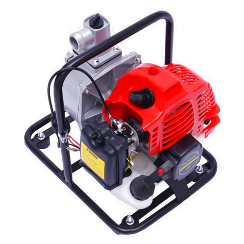RocoReny 2-stroke 43cc 2hp Gas Engine Water Pump,Single-cylinder 1inch Gasoline Powered Trash Water Pump,Portable High Pressure with ft Hose for Irrigation Pool and Water Transfer,98.4ft/h
